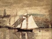 Winslow Homer Glastre Bay Yacht oil